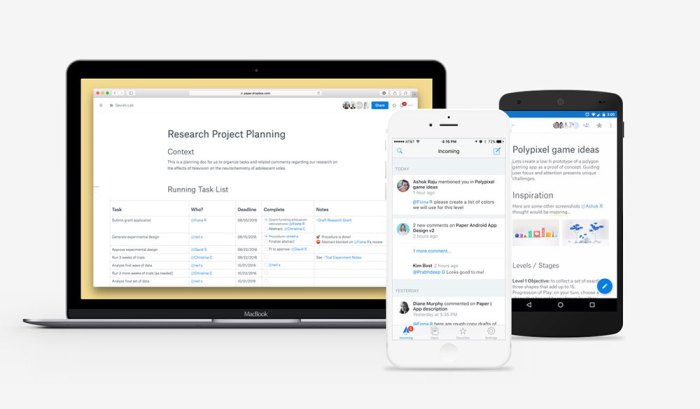 Dropboxs paper app arrives in beta for ios and android