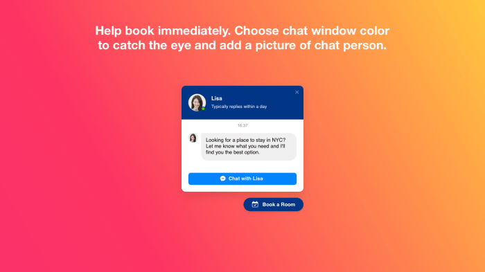 Facebook messenger plug in chat on website