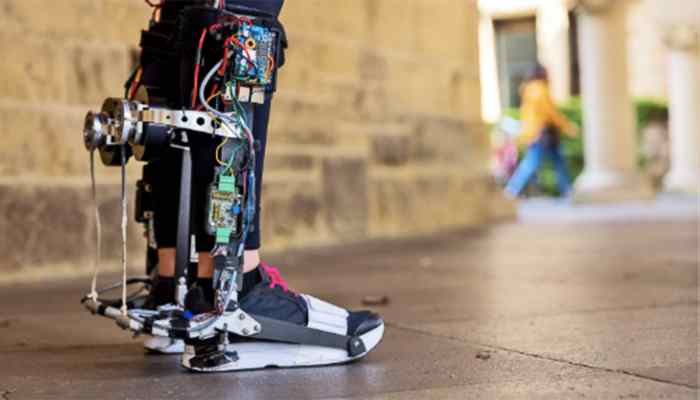 Ratchet exoskeleton boots makes walking more efficient