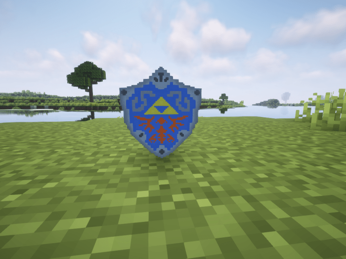 Blacksmith creates links hylian shield from the legend of zelda