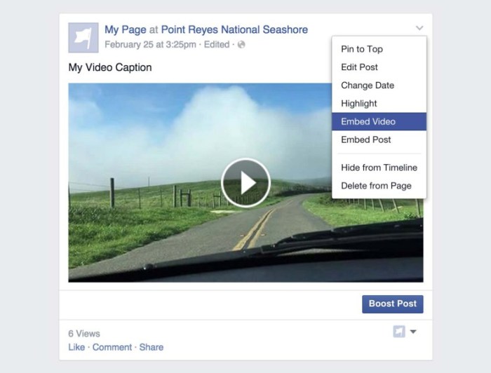 Embed facebook videos on other sites easily