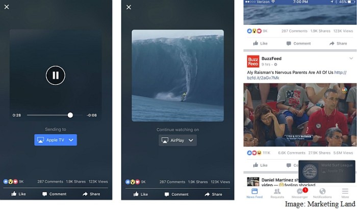 Chromecast video streaming facebook android