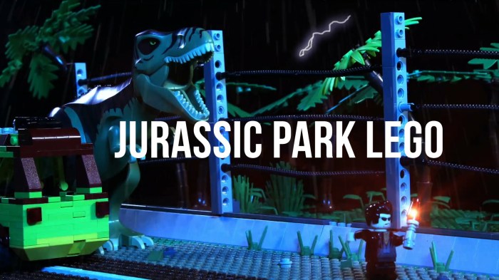 Father and daughter recreate jurassic park with 100k worth of lego