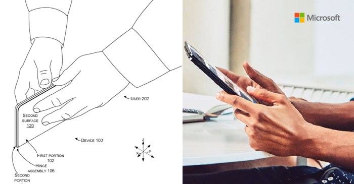 Microsoft patent foldable smartphone