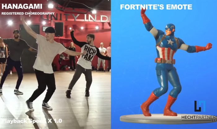 Fortnite dance moves lawsuit hanagami