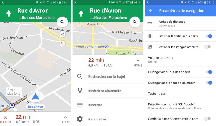 Google maps beta explore interface