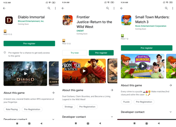 Pre registration for apps and games goes live on google play store