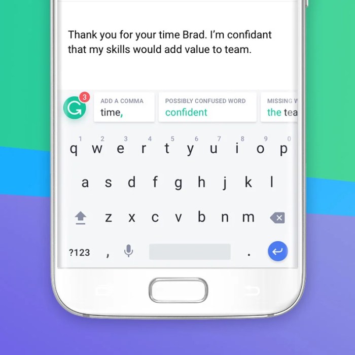 Grammarly keyboard available android