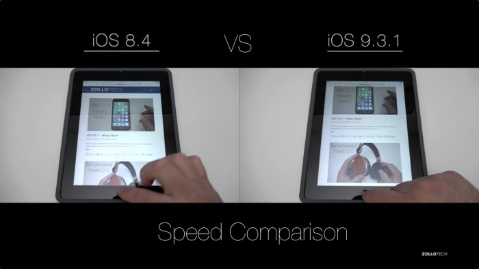 Video shows ios 8s slugginess versus ios 3