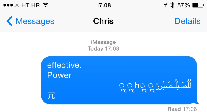 Ios messages bug crash