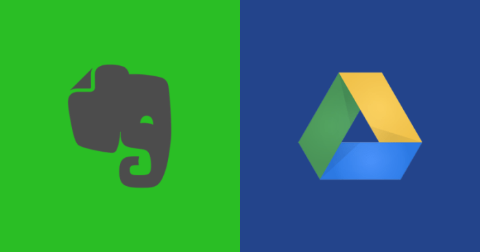 Google drive and evernote integration makes capturing ideas easy