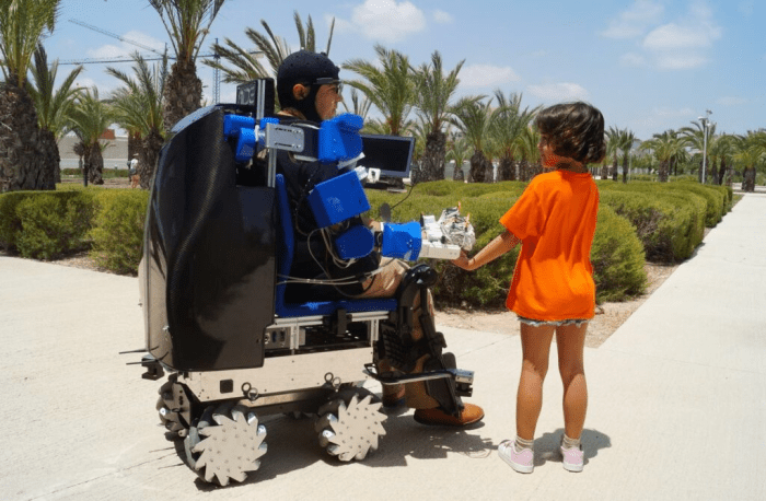 Robotic wheelchair piggyback users