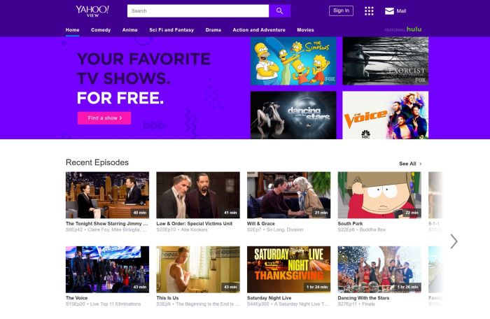 Yahoo view is a new tv watching site launched with hulu