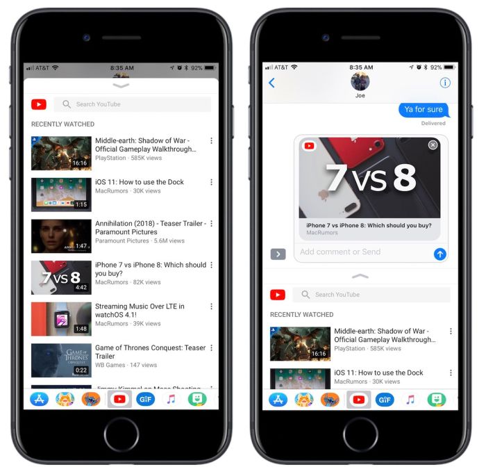 Youtube updated with iphone x support