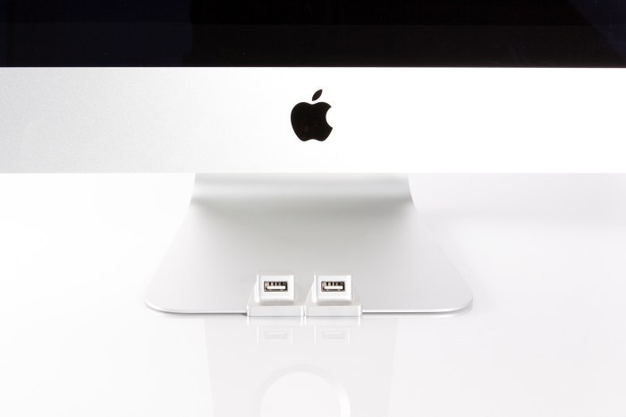 The imacompanion adds a usb to the front of imacs