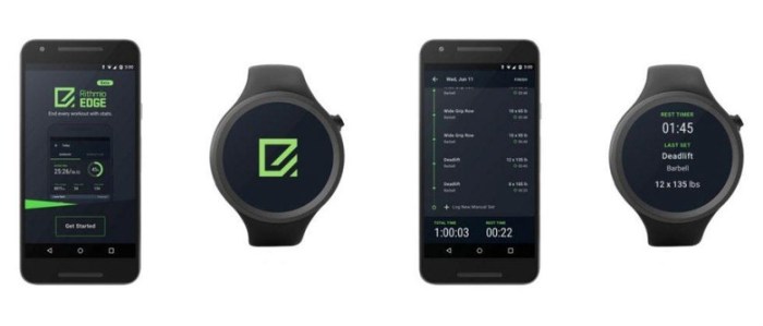 Rithmio edge android wear weightlifting