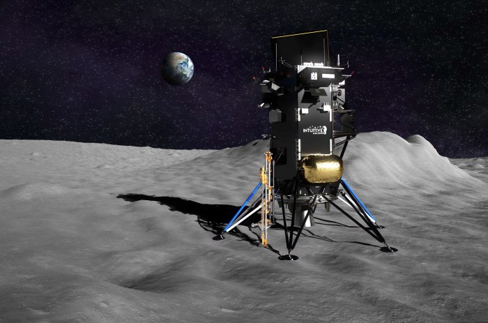 Intuitive machines lunar lander en route to the moon after spacex launch