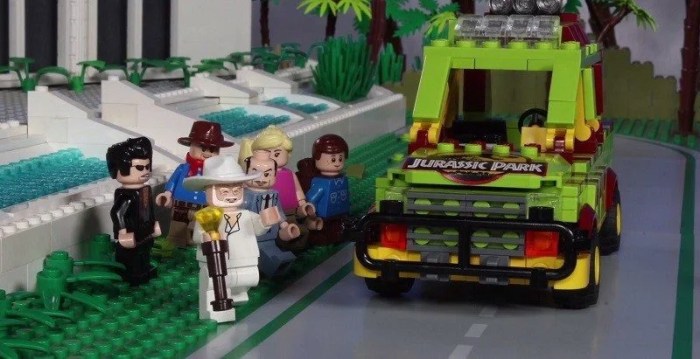 Father and daughter recreate jurassic park with 100k worth of lego