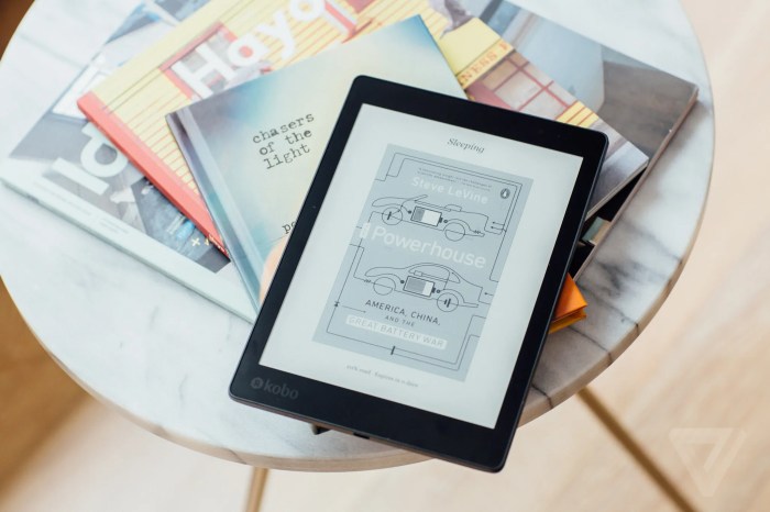 Kobo aura one is a big waterproof e reader