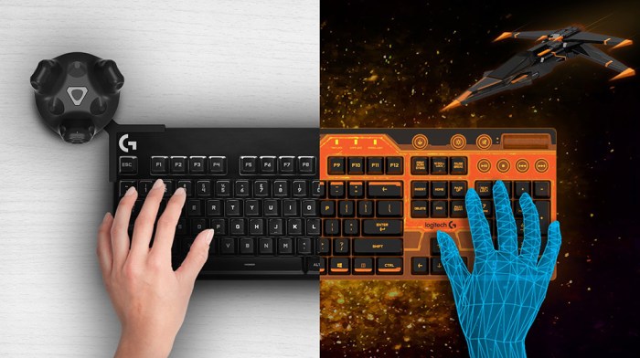 Logitech htc keyboards virtual reality