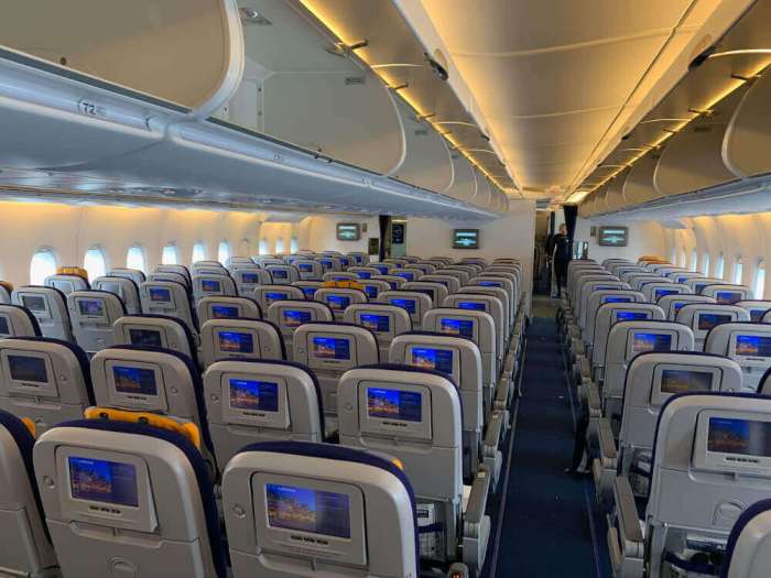 Airbus a380s economy features an extra seat in every row hooray