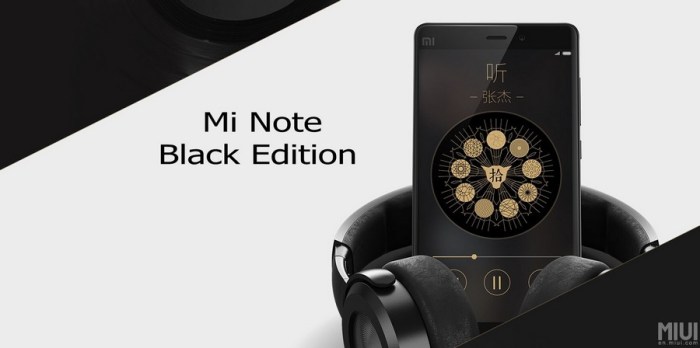 Xiaomi mi note black edition launched with free music album