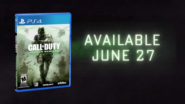 Modern warfare remastered sold separately