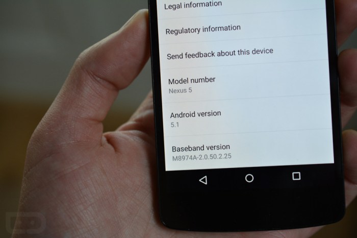 Att believed to be rolling out android 5 1 for nexus 6