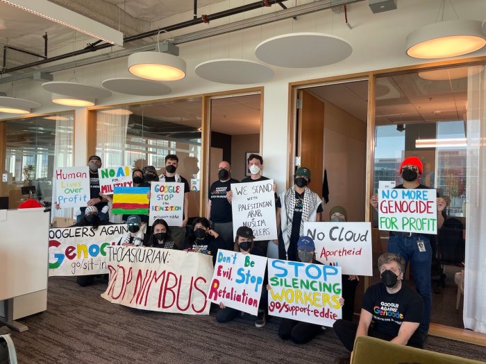 Google fires 28 employees after sit in protest over controversial project nimbus contract with israe