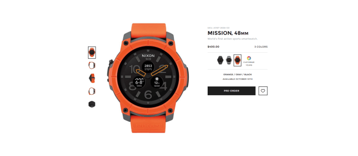 Nixon mission smartwatch pre order