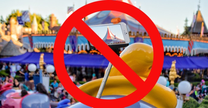 Disney world bans selfie sticks on several rides