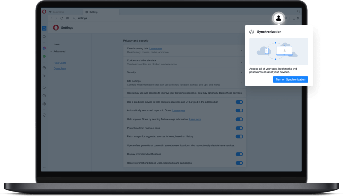 Opera rolls out bookmark synchronization
