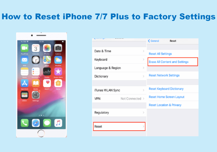 Reset the iphone 7 7 plus