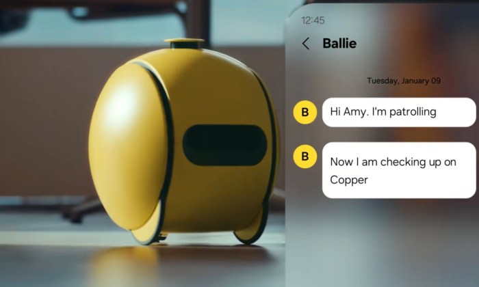 Samsung brings back ballie its home robot at ces 2024 with a few upgrades