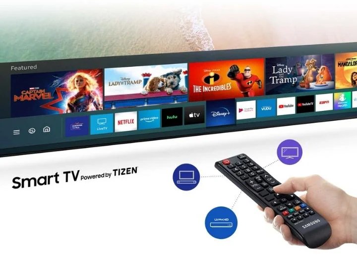 Samsung begins to ship new 4k tvs alongside tizen os