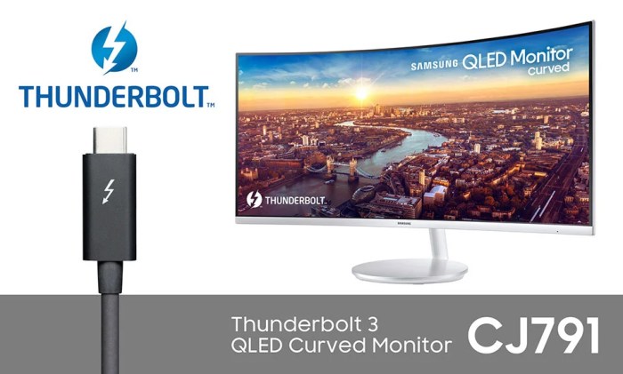 Samsung thunderbolt 3 qled curved monitor