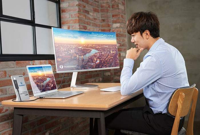 Samsung thunderbolt 3 qled curved monitor