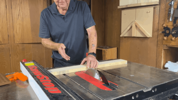 This table saw will drop the moment it comes into contact with flesh