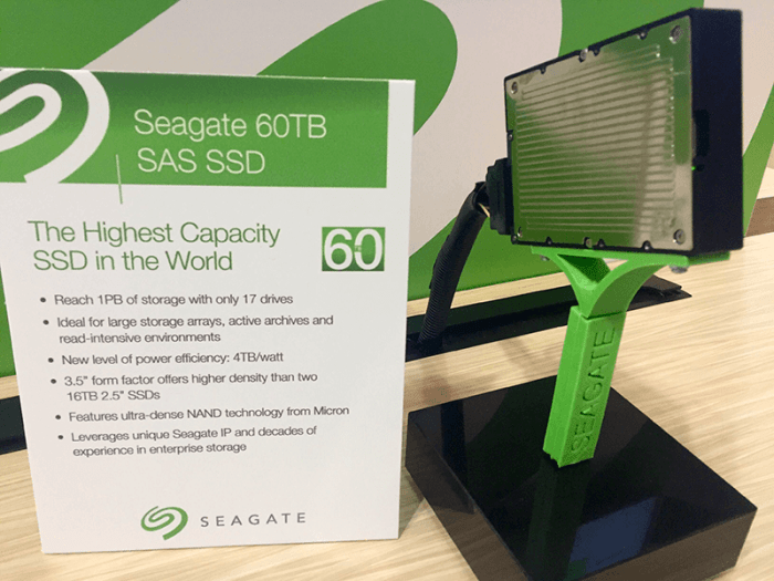 Seagate unveils 60tb ssd