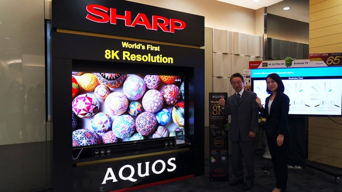 Sharp unveils new 8k television systems