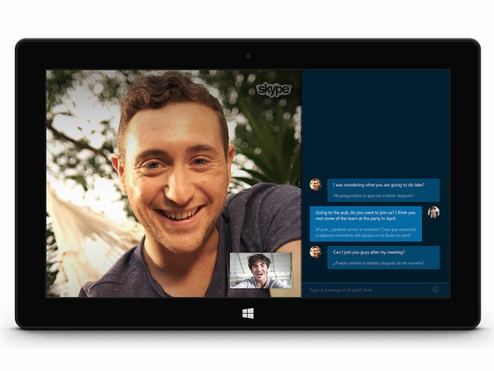 Skype translator french german