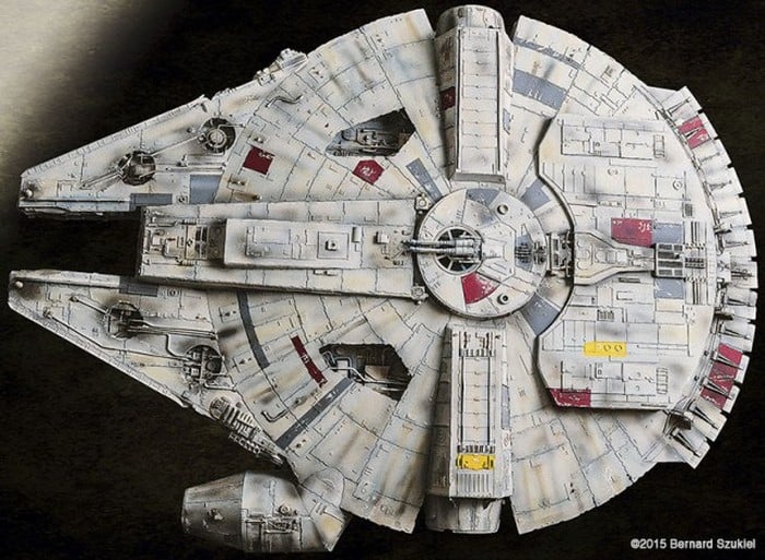 Paper millennium falcon is a 4 year labor of love