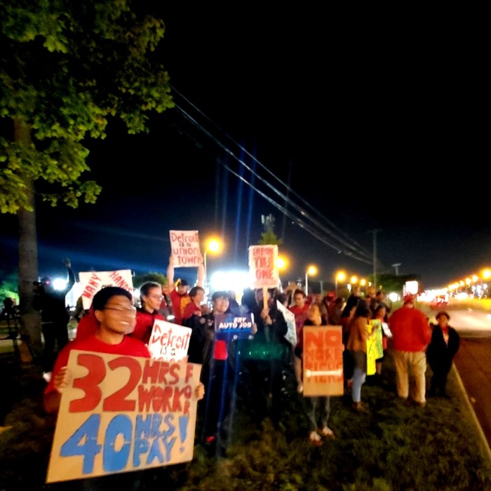 Autoworkers strike begins at ford gm stellantis plants