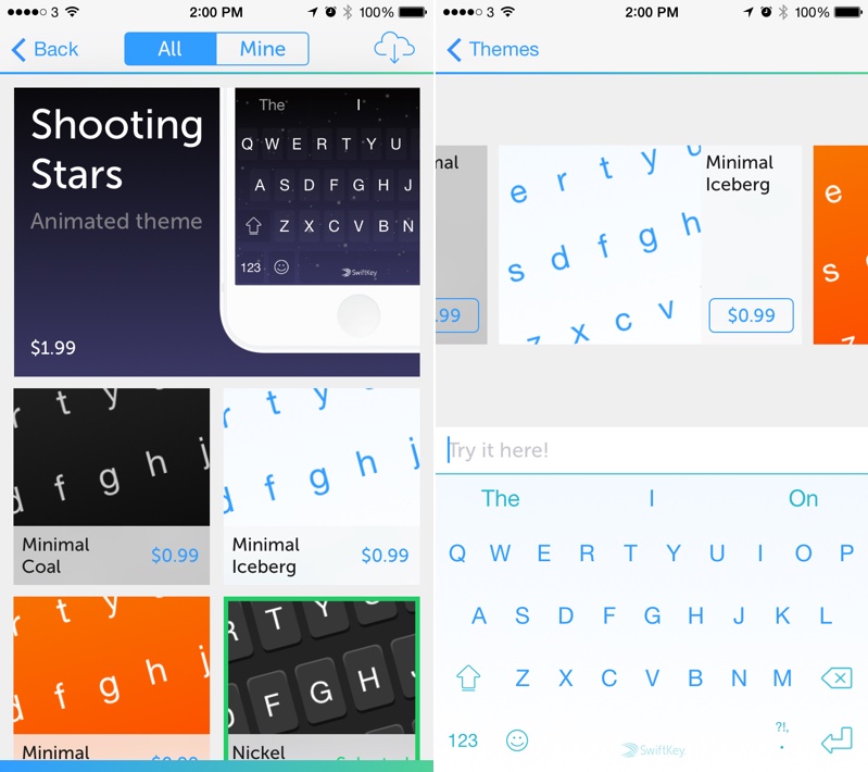 Swiftkey launches theme store for ios users