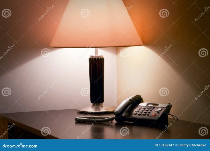 Table lamp works put phone in it