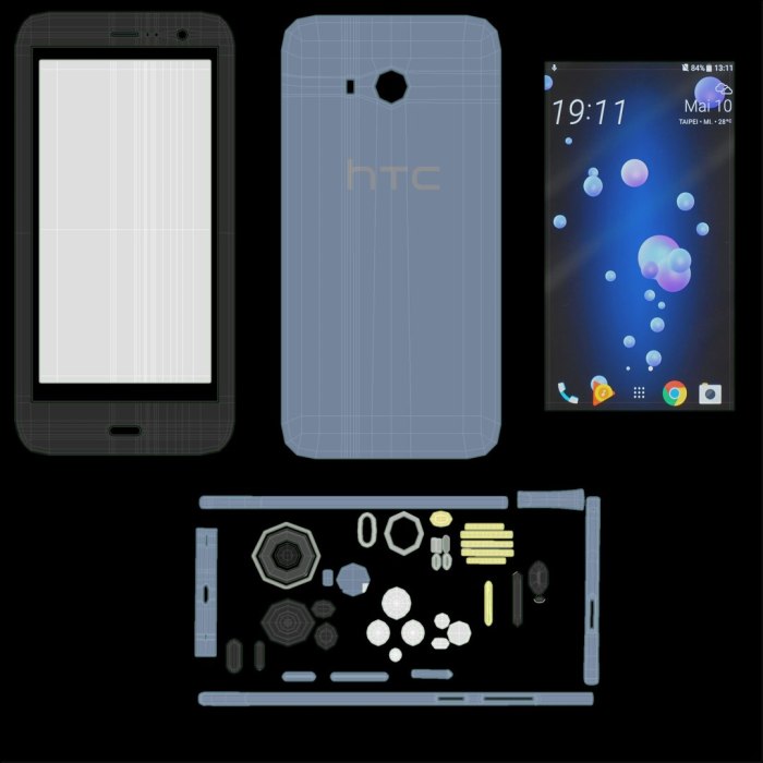 Htc u11 plus translucent render