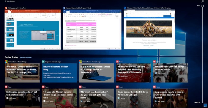 Windows 10 timeline feature available for insiders