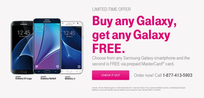 T mobile to offer discounts to customers who buy samsung products