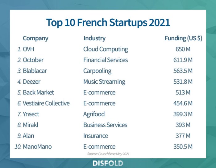 The biggest french startups in 2024 according to the french government