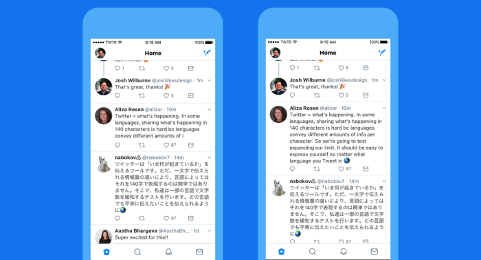 Twitter 280 character limit available to all